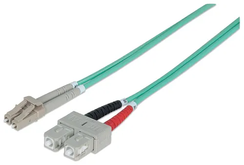 Intellinet 750912 kabel InfiniBand / światłowodowy 1 m LC SC Kolor Aqua