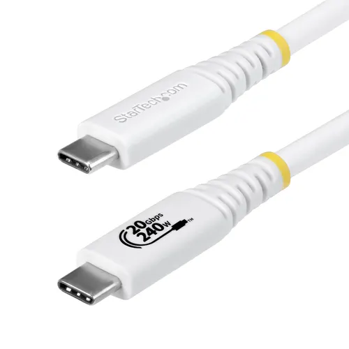 StarTech.com CC2M20GUSB4TPW kabel USB USB4 Gen 2x2 2 m USB C 20 Gbit/s 240 W Biały