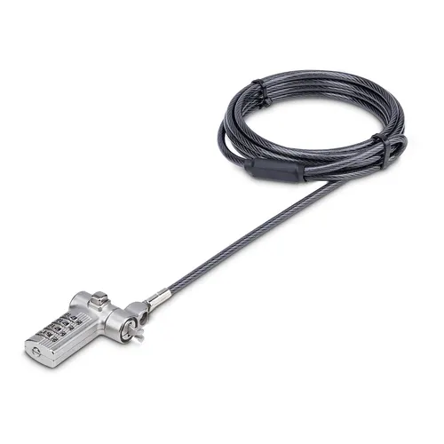 StarTech.com UNIVC4D-LAPTOP-LOCK zapięcie do kabli Czarny, Srebrny 2 m