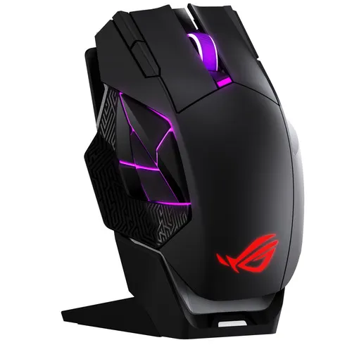 ASUS ROG Spatha X 65K myszka Gaming Dla praworęcznych RF Wireless + Bluetooth + USB Type-A Optyczny 65000 DPI