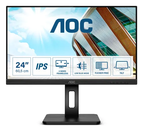 AOC P2 24P2Q monitor komputerowy 60,5 cm (23.8") 1920 x 1080 px Full HD LED Czarny