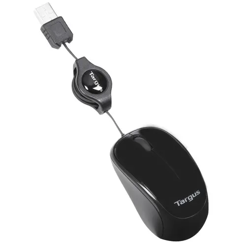 Targus AMU75EU myszka Podróżniczy Oburęczny USB Typu-A Blue Trace 1000 DPI