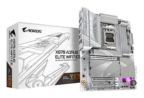 GIGABYTE X870 AORUS ELITE WIFI7 ICE AMD X870 Gniazdo AM5 ATX