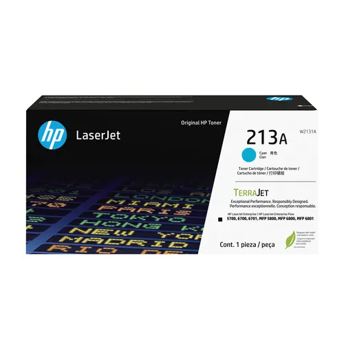 HP Oryginalnym wkładem z błękitnym tonerem 213A LaserJet