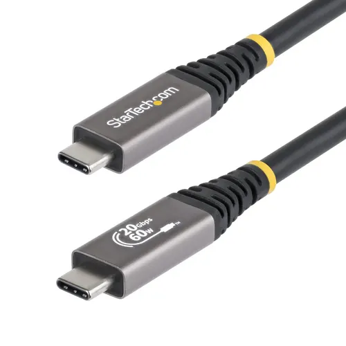 StarTech.com CC3M20GUSB4CX kabel USB USB4 Gen 2x2 3 m USB C 20 Gbit/s 60 W Czarny