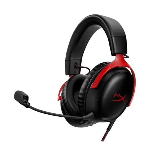 HyperX Cloud III — zestaw słuchawkowy dla graczy (czarny/czerwony)