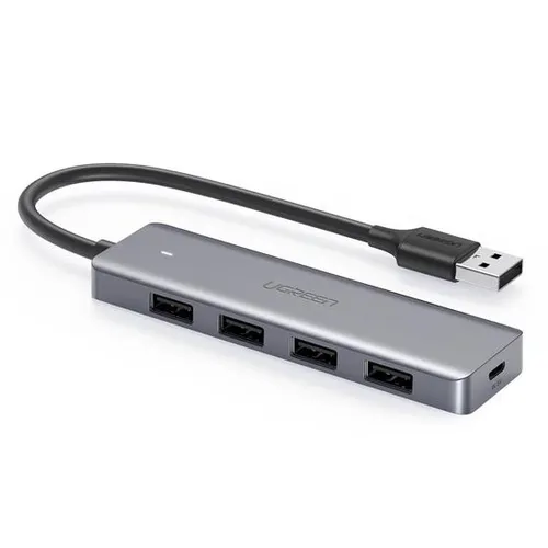 Ugreen Hub Adapter 4w1 USB C do 4x USB 3.0+USB C (szary)