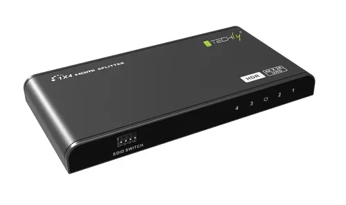 Techly IDATA HDMI2-4K4HDR rozgałęziacz telewizyjny HDMI 4x HDMI