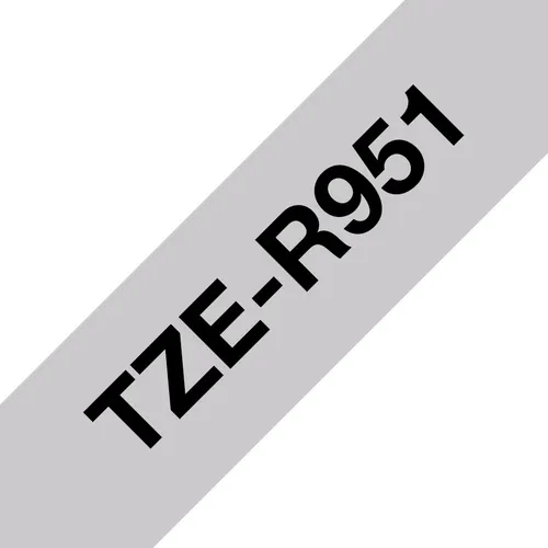 Brother TZE-R951 taśmy do etykietowania Czarny na srebrnym