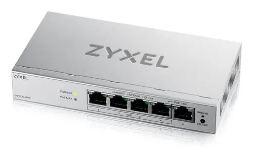 Zyxel GS1200-5HPV3 Zarządzany L2 Gigabit Ethernet (10/100/1000) Obsługa PoE Desktop Szary