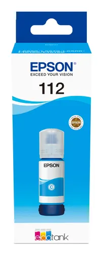 Epson 112 EcoTank Pigment Cyan ink bottle