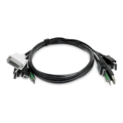 StarTech.com SKDVI2HDDP06MMKVM06T kabel KVM Czarny 1,8 m