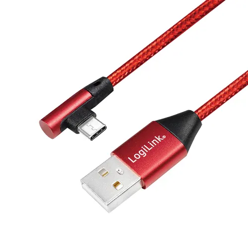 LogiLink CU0146 kabel USB USB 2.0 1 m USB A USB C Czerwony
