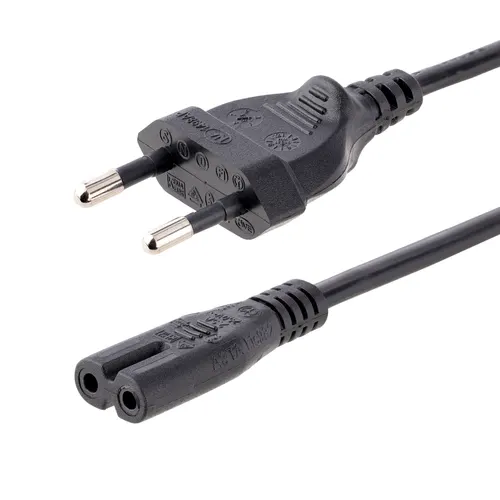 StarTech.com PXTNB2SEU1M kabel zasilające Czarny 1 m CEE7/16 C7 panel