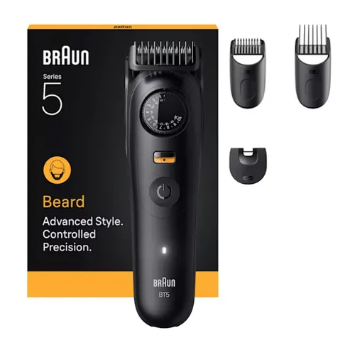 Braun BeardTrimmer 5 BT5520 trymer do brody Bateria 40 2 cm Mokry & Suchy Czarny