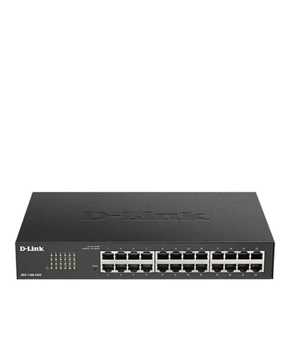 D-Link DGS-1100-24V2 przełącznik sieciowy Zarządzany L2 Gigabit Ethernet (10/100/1000) 1U Czarny