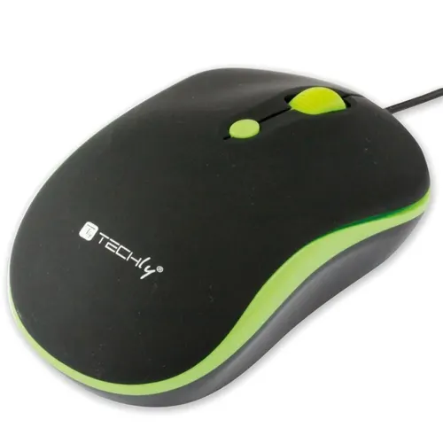 Techly IM 1600-WT-BG myszka Biuro Oburęczny USB Typu-A Optyczny 1600 DPI