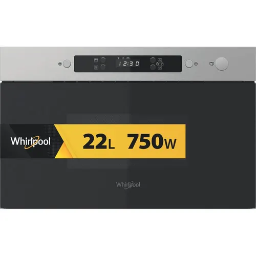 Whirlpool Microwaves Stal nierdzewna Mikrofalówka Solo Wbudowany 22 l 750 W