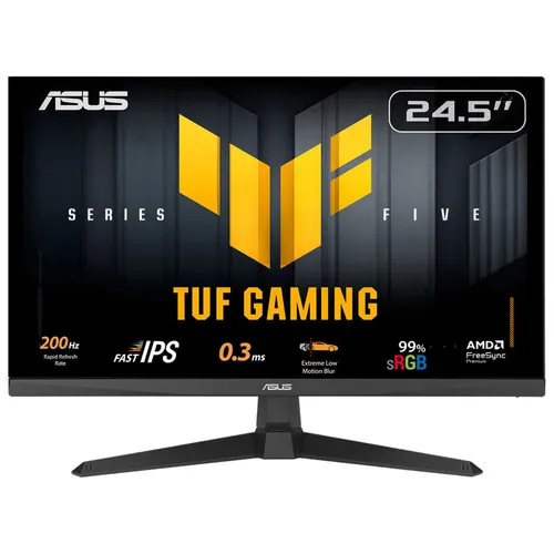 ASUS TUF Gaming VG259Q5A monitor komputerowy 62,2 cm (24.5") 1920 x 1080 px Full HD LED Czarny