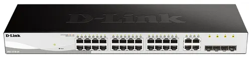D-Link DGS-1210-24 przełącznik sieciowy Zarządzany L2 Gigabit Ethernet (10/100/1000) 1U Czarny