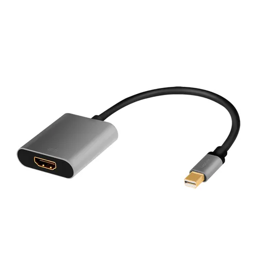 LogiLink CDA0110 adapter kablowy 0,15 m Mini DisplayPort HDMI Czarny, Szary