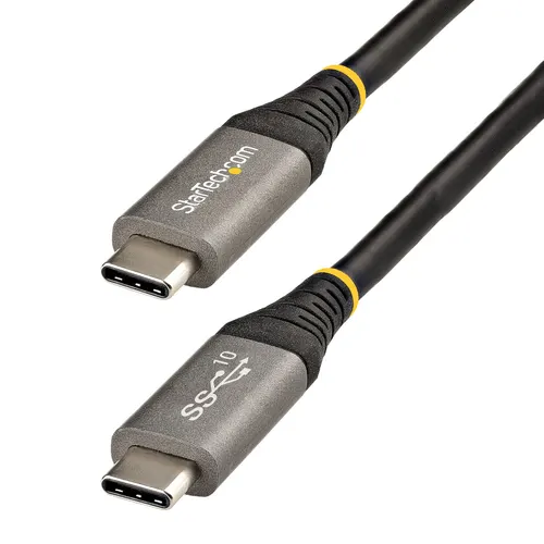 StarTech.com USB31CCV1M kabel USB USB 3.2 Gen 2 (3.1 Gen 2) 1 m USB C 10 Gbit/s 100 W Czarny, Szary