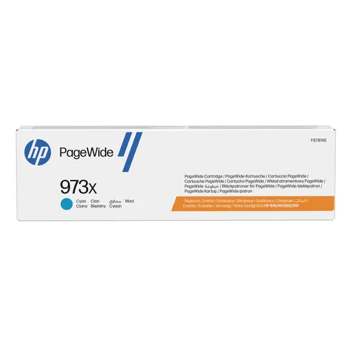 HP Oryginalny błękitny wkład atramentowy 973X PageWide XL