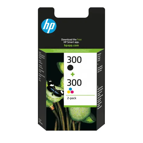 HP 300 zestaw 2 oryginalnych wkładów atramentowych: czarny/trójkolorowy, w blistrze
