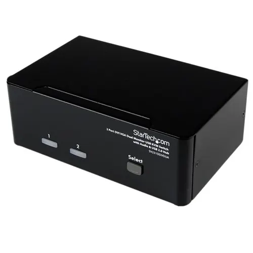 StarTech.com SV231DDVDUA przełącznik KVM Czarny