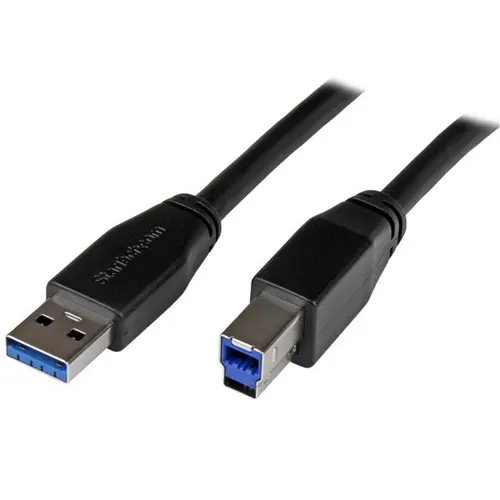 StarTech.com USB3SAB5M kabel USB USB 3.2 Gen 1 (3.1 Gen 1) 5 m USB A USB B 5 Gbit/s Czarny