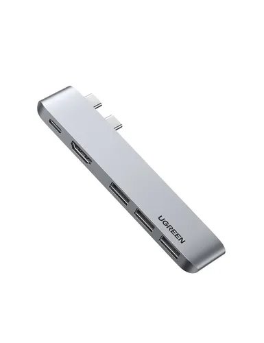 Ugreen 60559 stacja dokująca USB 3.2 Gen 1 (3.1 Gen 1) Type-C Srebrny