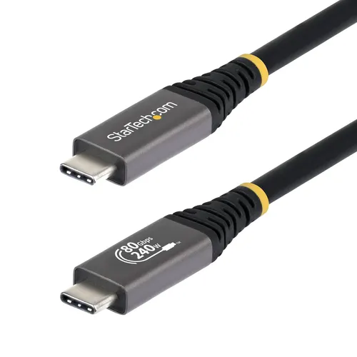 StarTech.com CC1M80GUSB4CABLE kabel USB USB4 Gen 4x2 1 m USB C 80 Gbit/s 240 W Czarny
