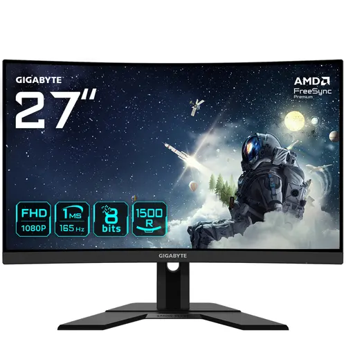 GIGABYTE G27FC A monitor komputerowy 68,6 cm (27") 1920 x 1080 px Full HD LED Czarny