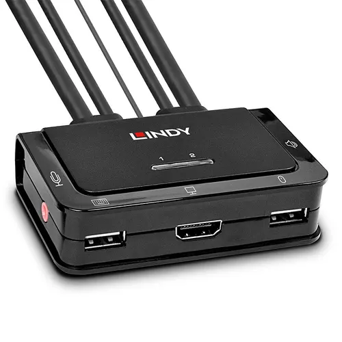 Lindy 42340 przełącznik KVM Czarny