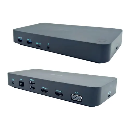 i-tec CATRIPLEDOCKVGAPDIT stacja dokująca Przewodowa USB 3.2 Gen 1 (3.1 Gen 1) Type-C Szary