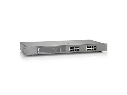 LevelOne FEP-1612 przełącznik sieciowy Nie zarządzany Fast Ethernet (10/100) Obsługa PoE Szary