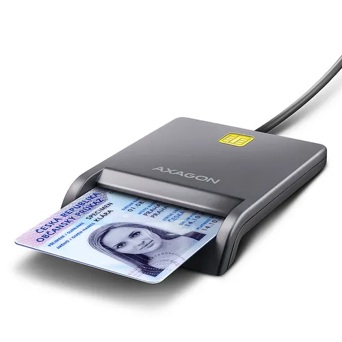 Axagon CRE-SM3T USB Smart card Flat czytnik do kart chipowych Wewnętrzna USB 2.0 Czarny