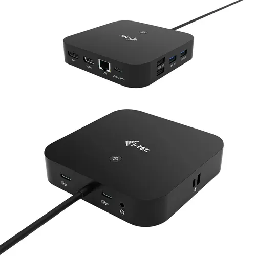i-tec C31HDMIDPDOCKPD stacja dokująca Przewodowa USB 3.2 Gen 1 (3.1 Gen 1) Type-C Czarny