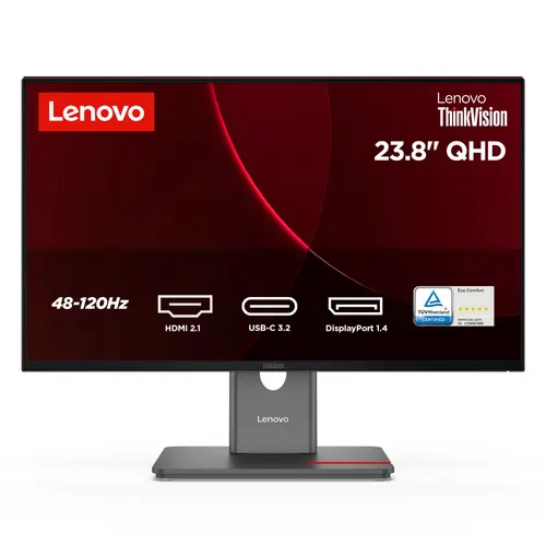 Lenovo ThinkVision P24Q-40 monitor komputerowy 60,5 cm (23.8") 2560 x 1440 px Quad HD LCD Czarny