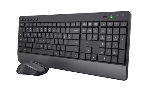 Trust Trezo klawiatura Dołączona myszka Uniwersalne RF Wireless QWERTY US English Czarny