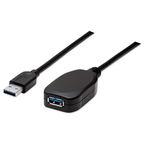 Manhattan 150712 kabel USB USB 3.2 Gen 1 (3.1 Gen 1) 5 m USB A 5 Gbit/s Czarny