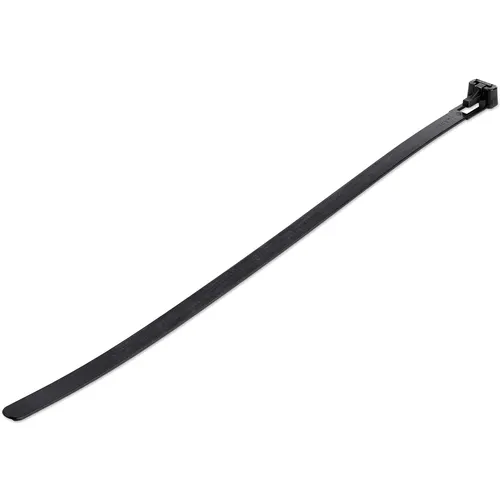 100 PACK OF RESEALABLE ZIP TIE/10 BLACK
