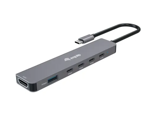 Equip 133500 stacja dokująca Przewodowa USB 3.2 Gen 1 (3.1 Gen 1) Type-C Szary