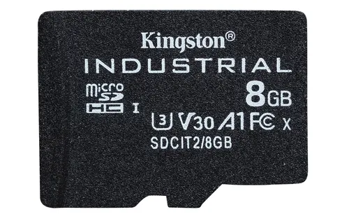 Kingston Technology Karta 8GB microSDHC Industrial C10 A1 pSLC pojedyncze opakowanie bez adaptera