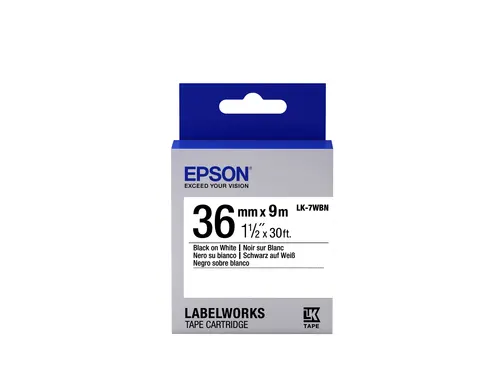 Epson Label Cartridge Standard LK-7WBN Black/White 36mm (9m)