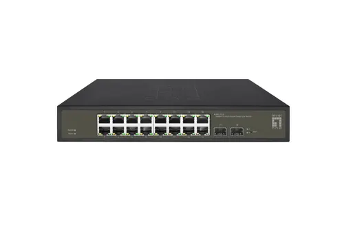 LevelOne GES-2118 przełącznik sieciowy Zarządzany L2 Gigabit Ethernet (10/100/1000) Czarny