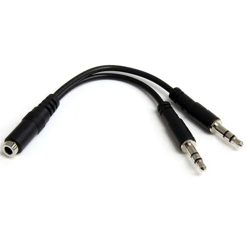 StarTech.com MUYHSFMM kabel audio 0,13 m 3.5mm 2 x 3.5mm Czarny