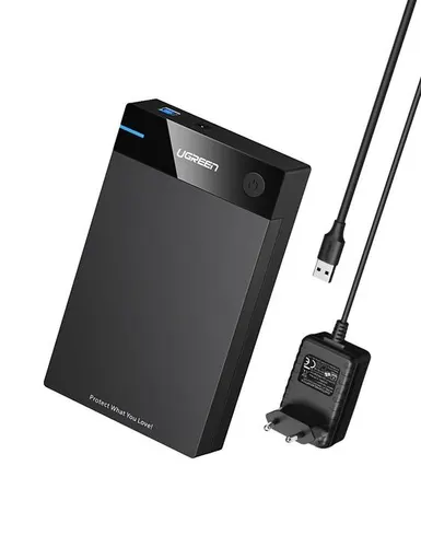 Ugreen 50422 obudowa do dysków twardych Obudowa HDD/SSD Czarny 2.5/3.5"