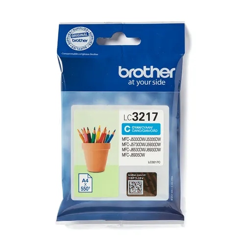 Brother LC3217C nabój z tuszem 1 szt. Oryginalny Cyjan