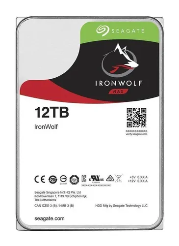 Seagate NAS HDD IronWolf dysk twardy 12 TB 7200 RPM 256 MB 3.5" SATA III